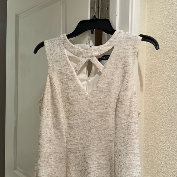 Guess Los Angeles White and Gold Dress - Picture 1 of 2